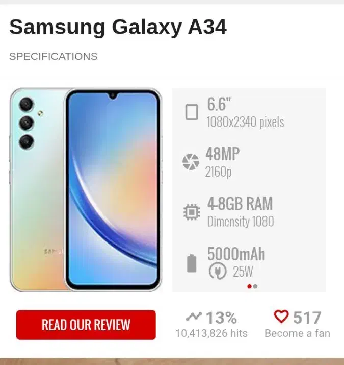 موبایل A34|موبایل|گلبهار, شهر جدید گلبهار|دیوار