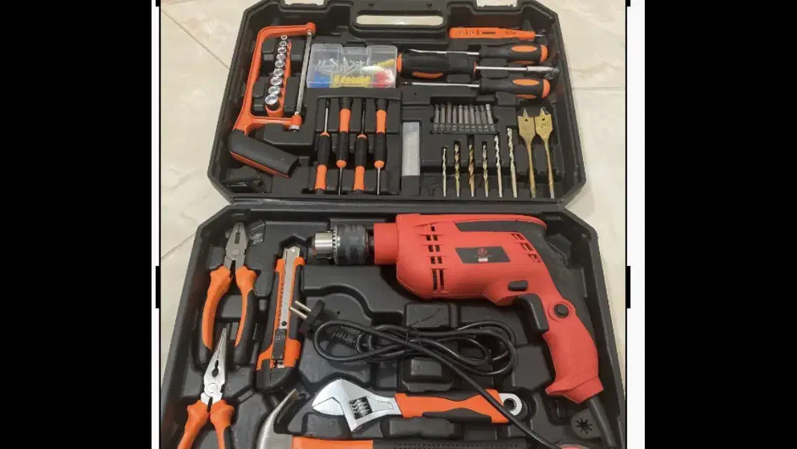 دریل و جعبه ابزار کامل|ابزارآلات|بروجن, |دیوار