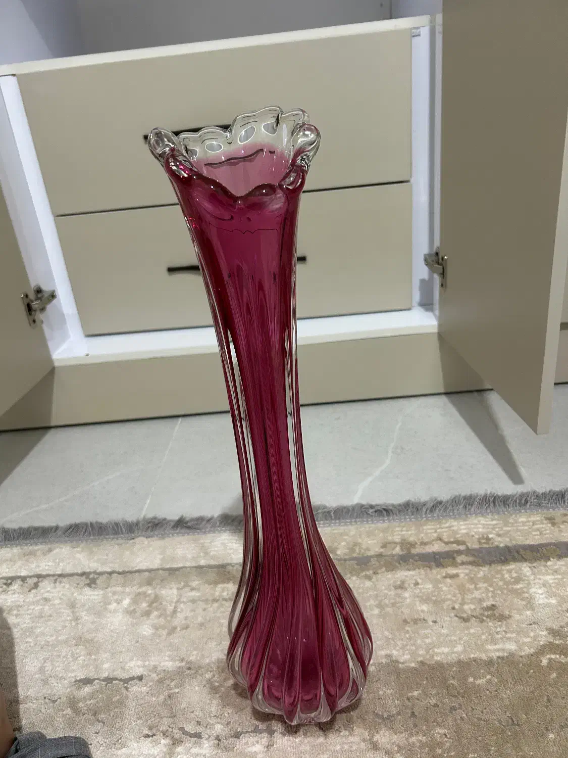 گلدان کریستال چک|کلکسیون اشیاء عتیقه|کرج, شهرک بنفشه|دیوار