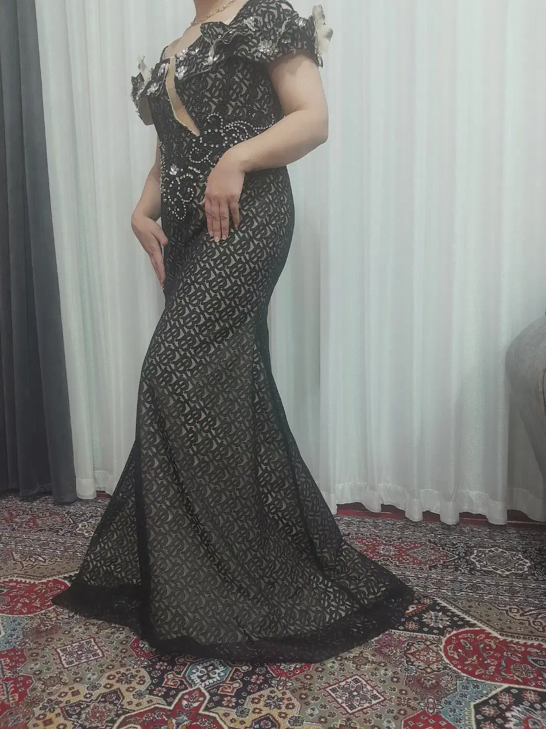 لباس مجلسی فنر دوزی شده وکار شده|لباس|پارس‌آباد, |دیوار