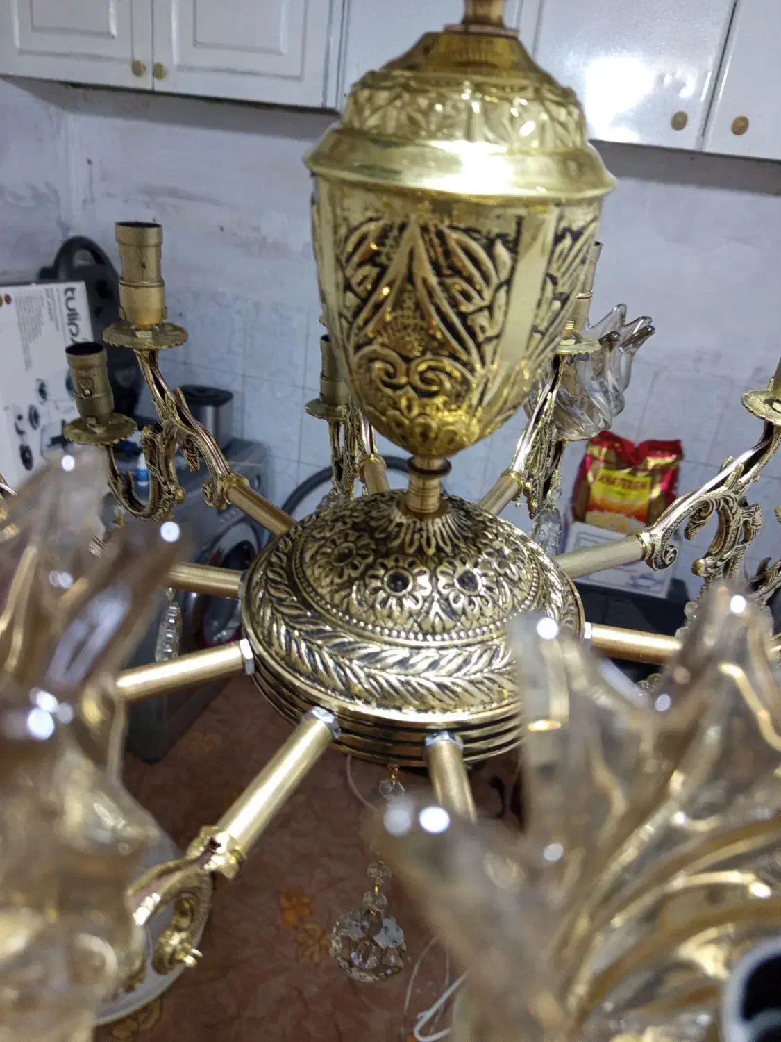 چهار عدد لوستر برنزی قیمت هر یک لوستر 7500 میلیون|لوستر و چراغ آویز|قدس, شهرقدس|دیوار