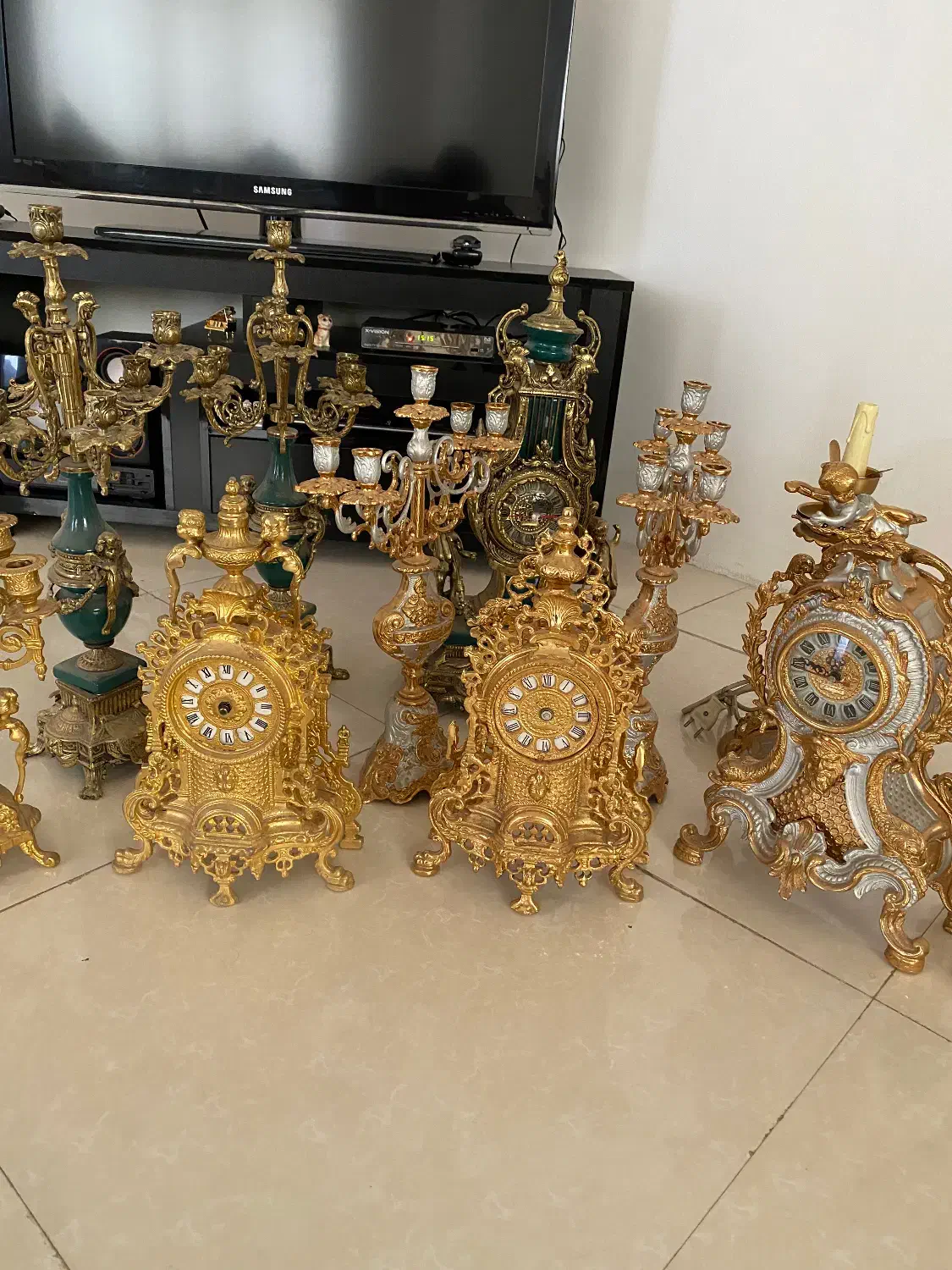 فروش و ‌‌خریدار لوستر برنزی اینه شمعدان ابکاری طلا|لوستر و چراغ آویز|تهران, تهرانپارس غربی|دیوار