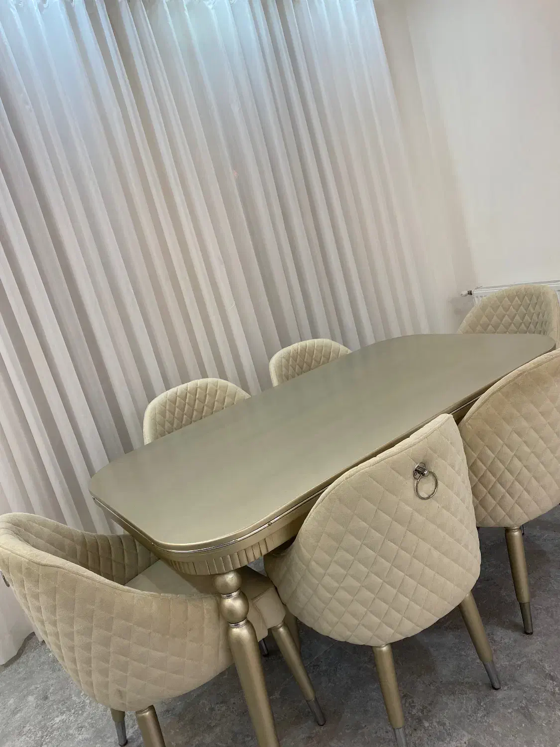 میز نهار خوری ۶ نفره|میز و صندلی غذاخوری|سیاهکل, |دیوار