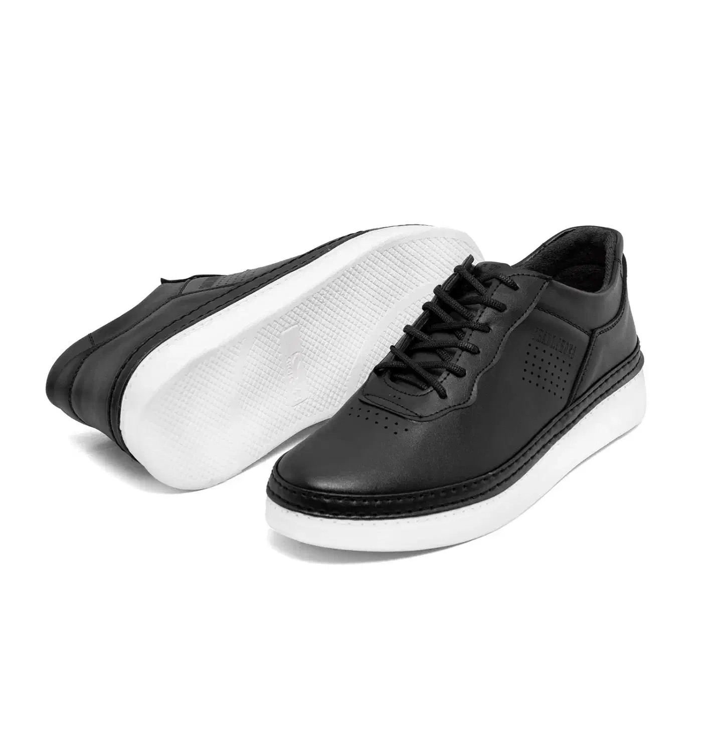 کفش روزمره چرم مصنوعی مردانه مشکی بند دار|کیف، کفش، کمربند|هشتگرد, فاز ۱ مهستان|دیوار