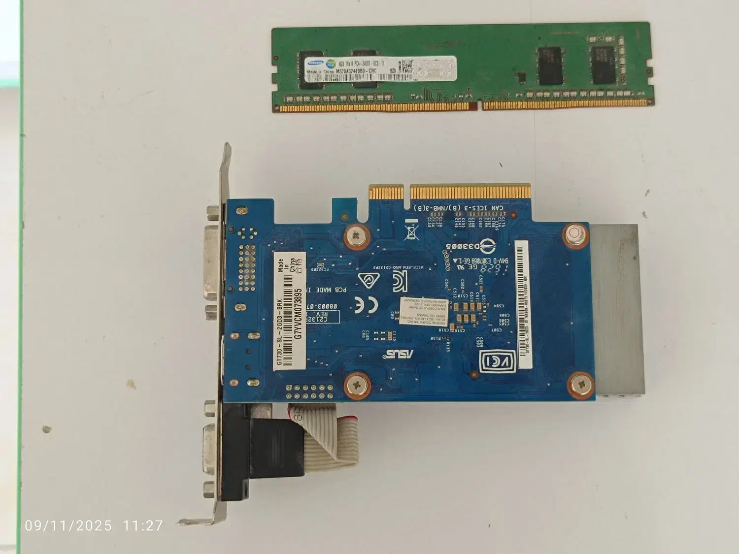 کارت گرافیک GT 730 + رم ۴ گیگ DDR4 (هردو سالم)|قطعات و لوازم جانبی رایانه|لامرد, |دیوار