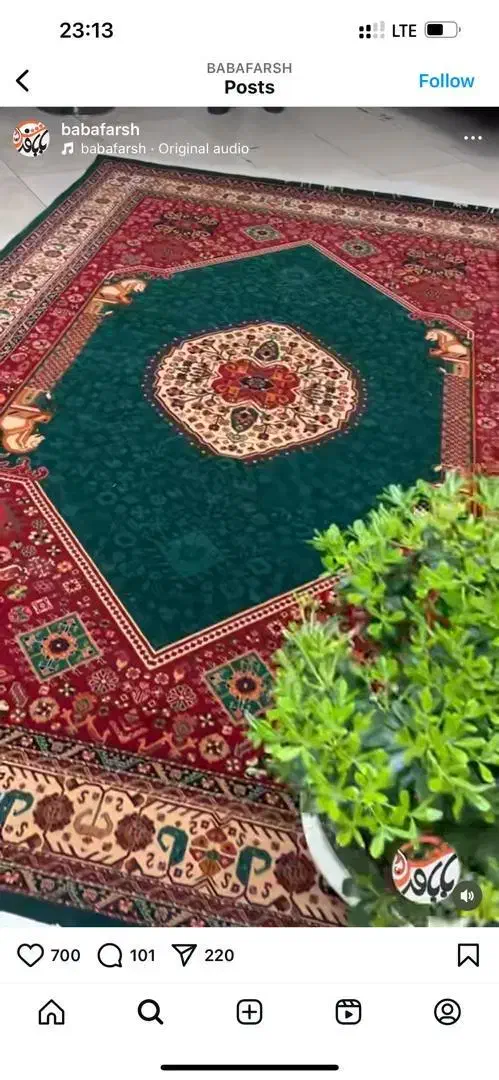 فرش ماشینی)- دلاریس|فرش|شیراز, لاله|دیوار