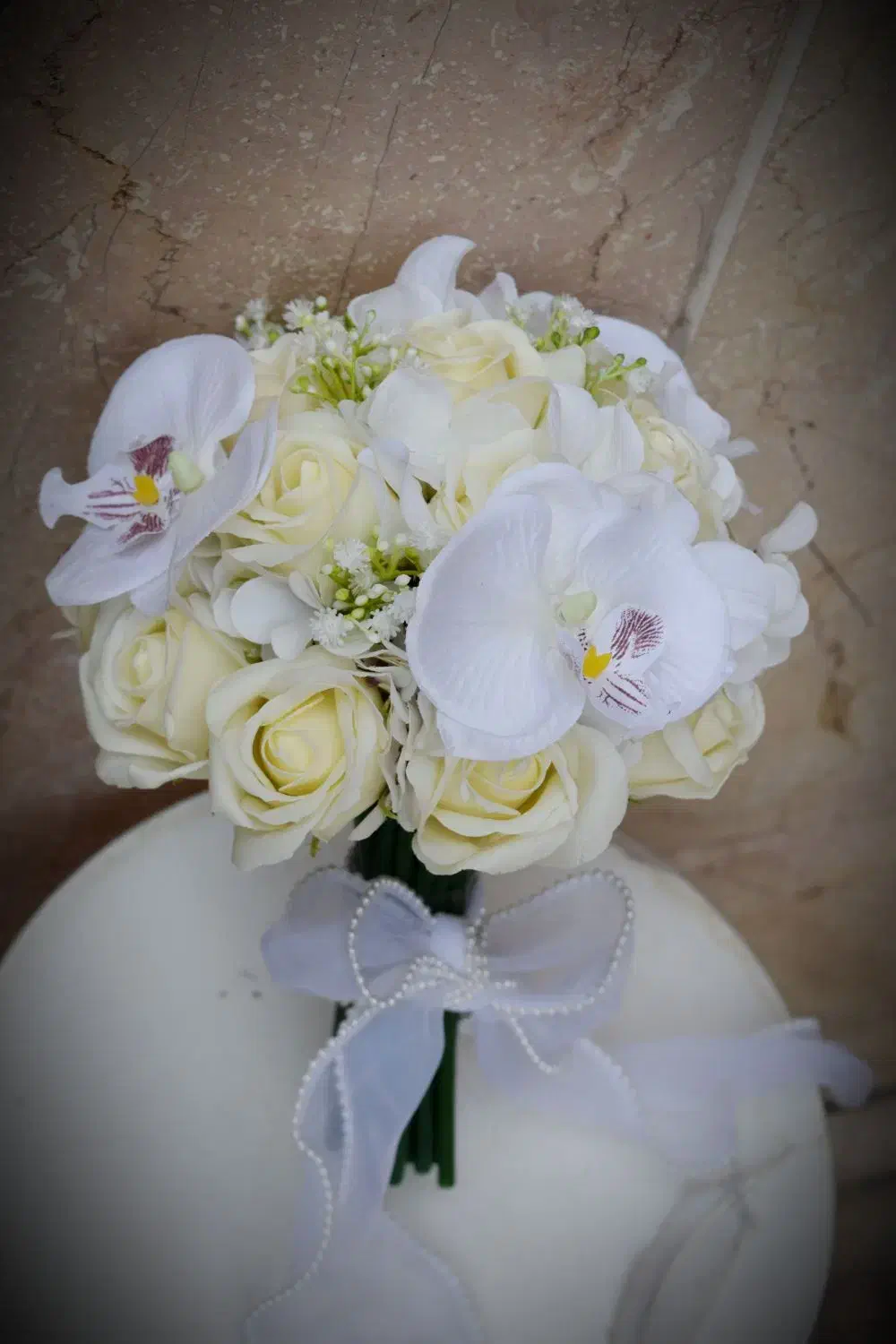 دسته گل عروس مصنوعی رز و ارکیده|گل مصنوعی|تهران, ابوذر|دیوار