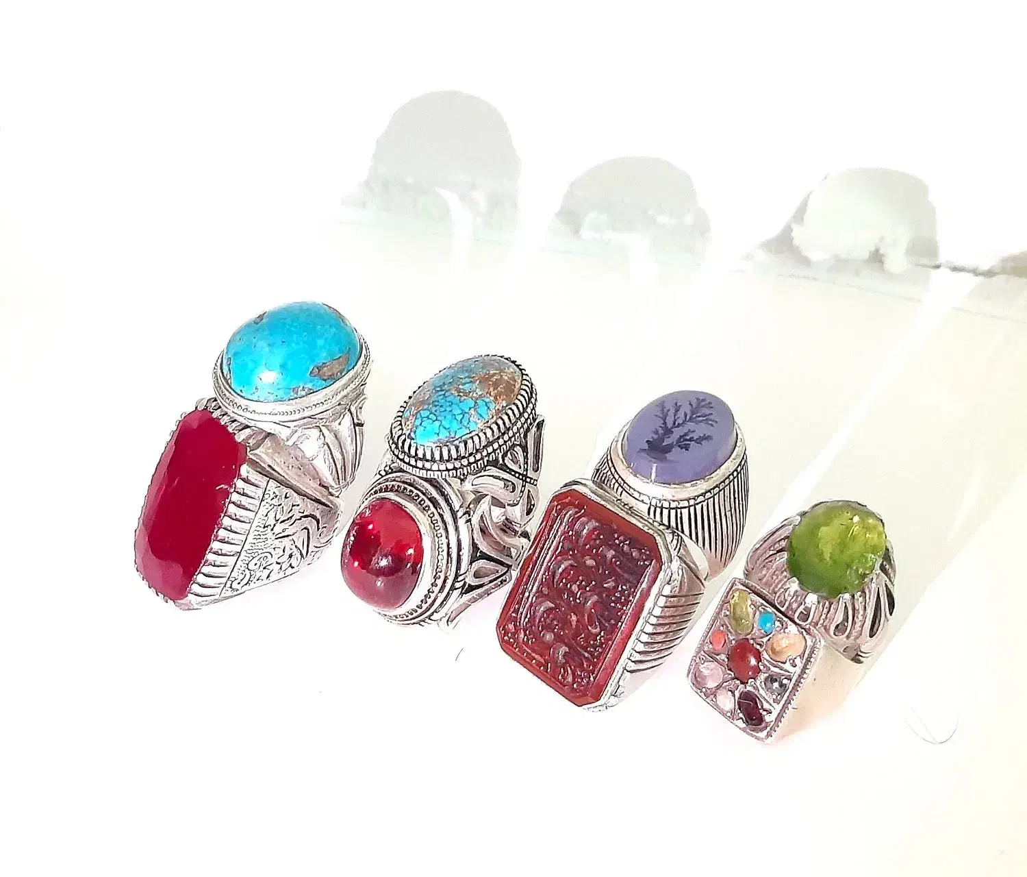 ۸ انگشتر نقره دستساز|بدلیجات|کرج, استاندارد|دیوار