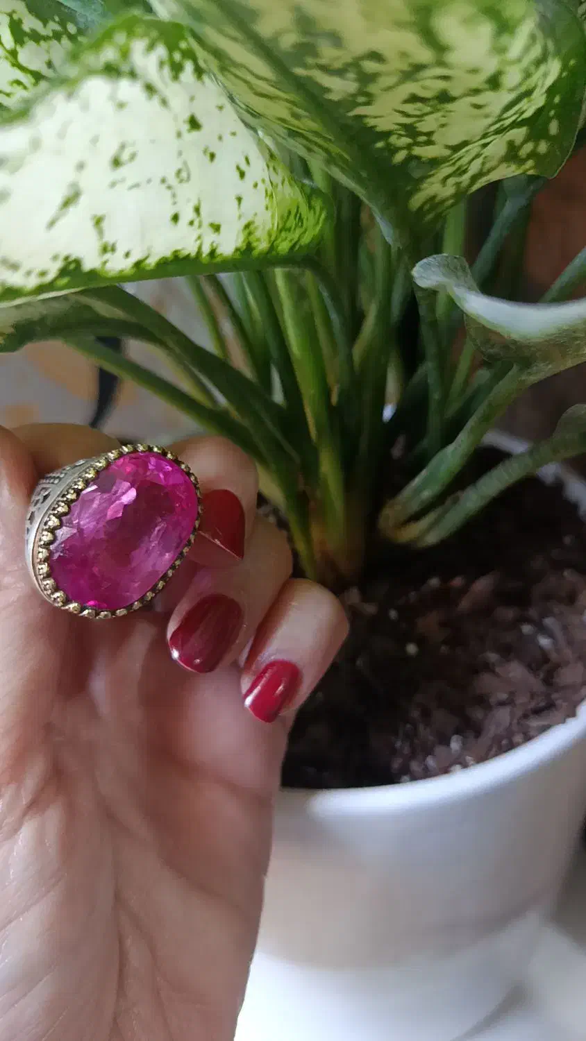 باسلام فروش انگشترتوپازصورتی|جواهرات|اهواز, آسیاباد|دیوار