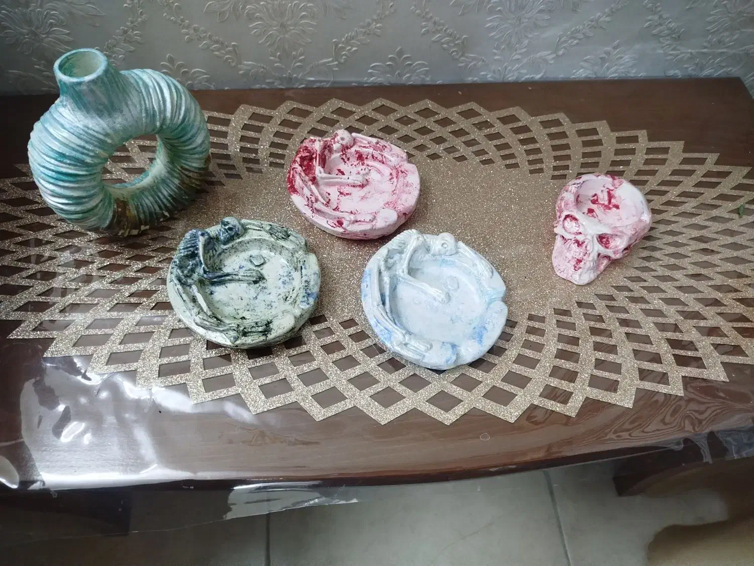 جاسیگاری  کار دست  وگلدان|صنایع دستی و سایر لوازم تزئینی|مشهد, هنرور|دیوار