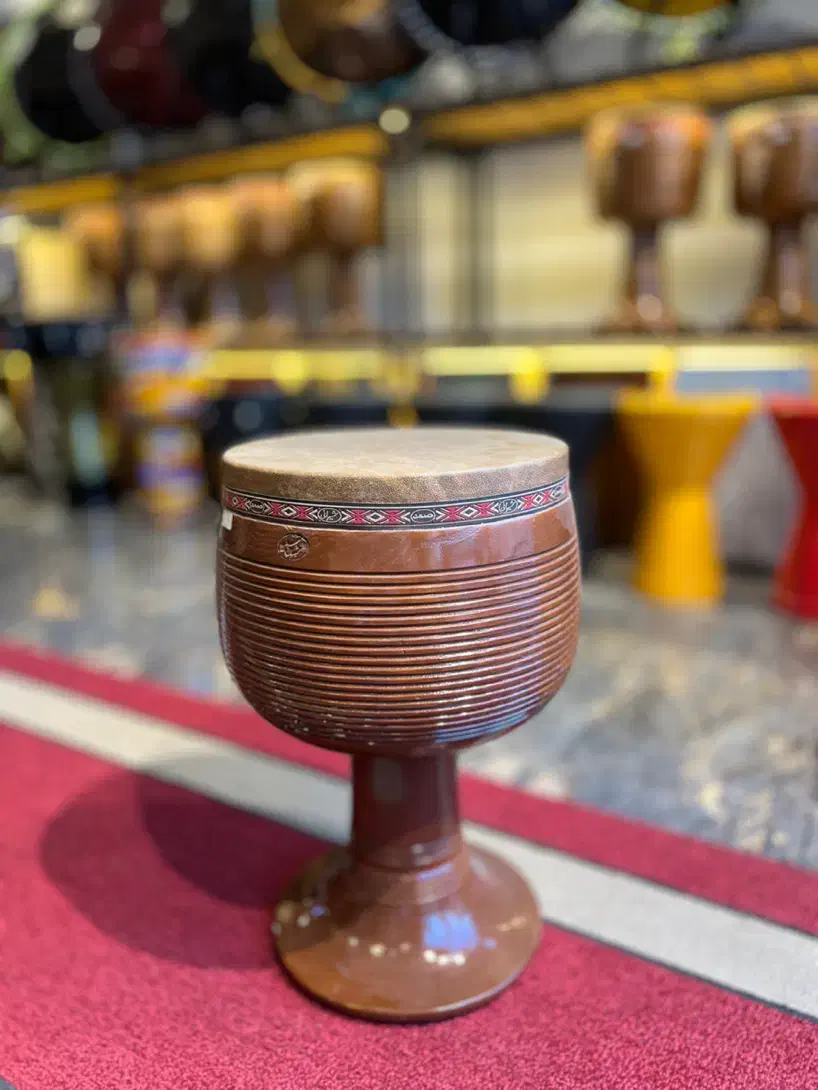 تنبک شیرانی دو مهر دهنه بزرگ (کارکرده)|سازهای سنتی|بابلسر, |دیوار