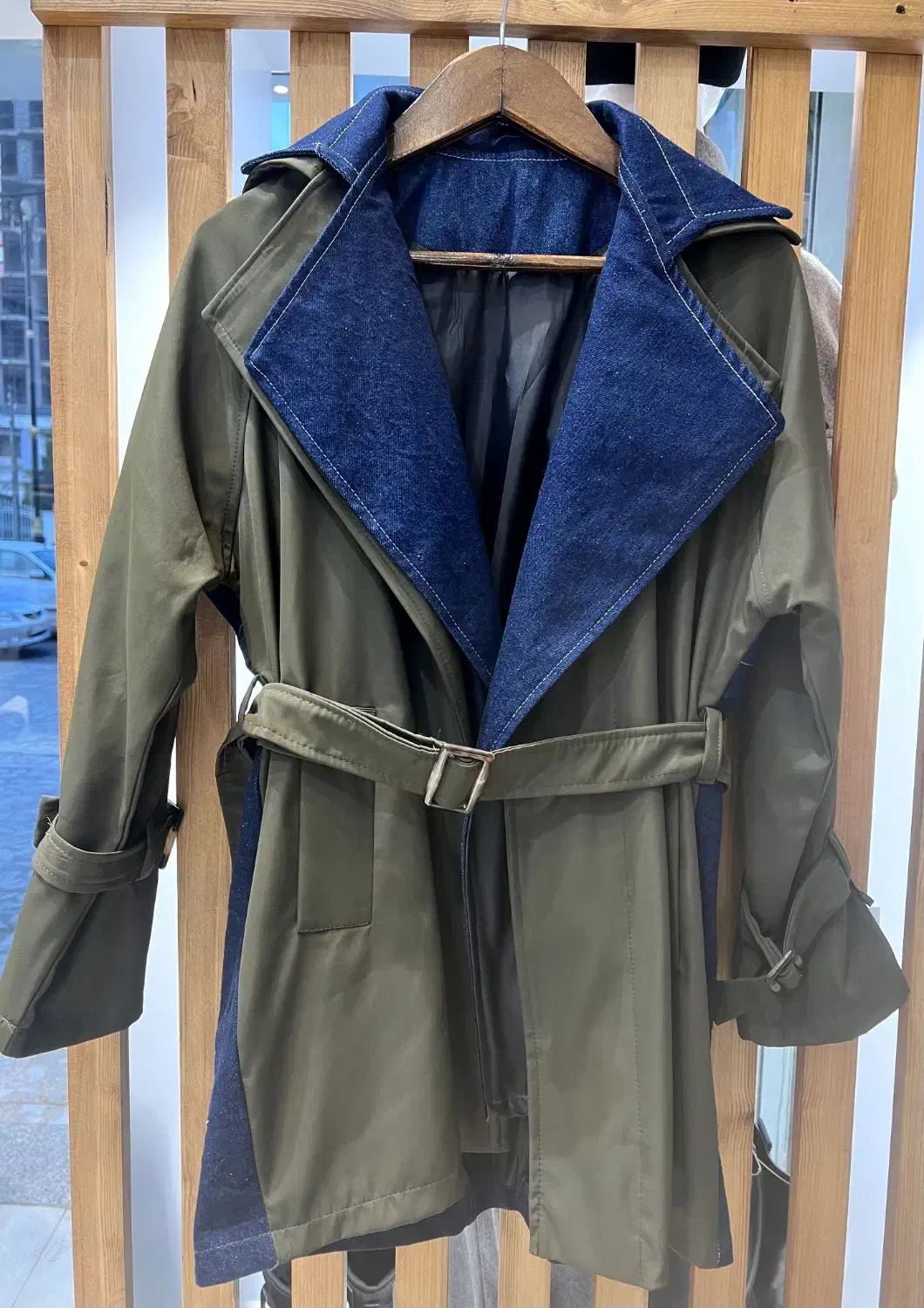 بارانی ترکیب جین جنس سانتانا|لباس|تنکابن, |دیوار