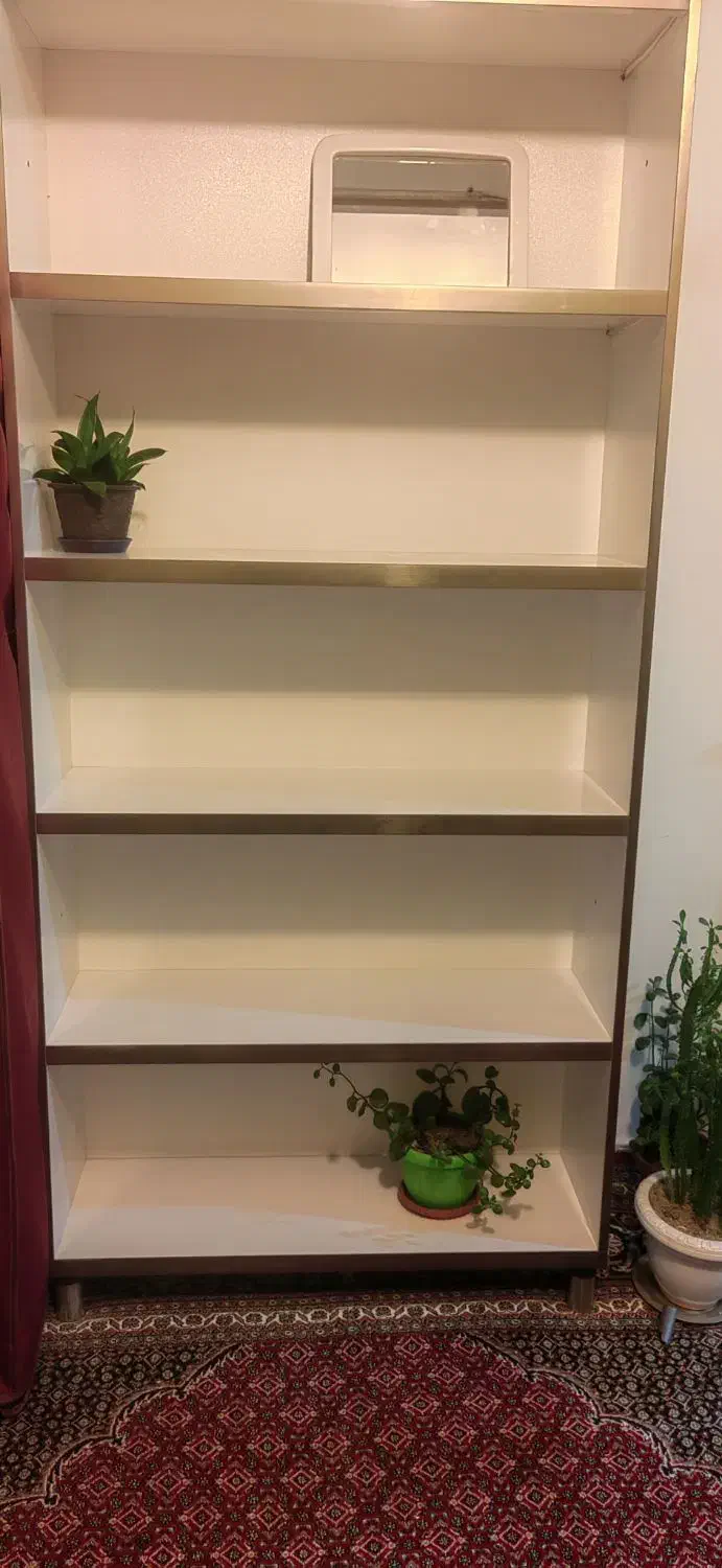 این قفسه 7 طبقه و پایه دار است|کتابخانه، شلف، قفسههای دیواری|قروه, |دیوار