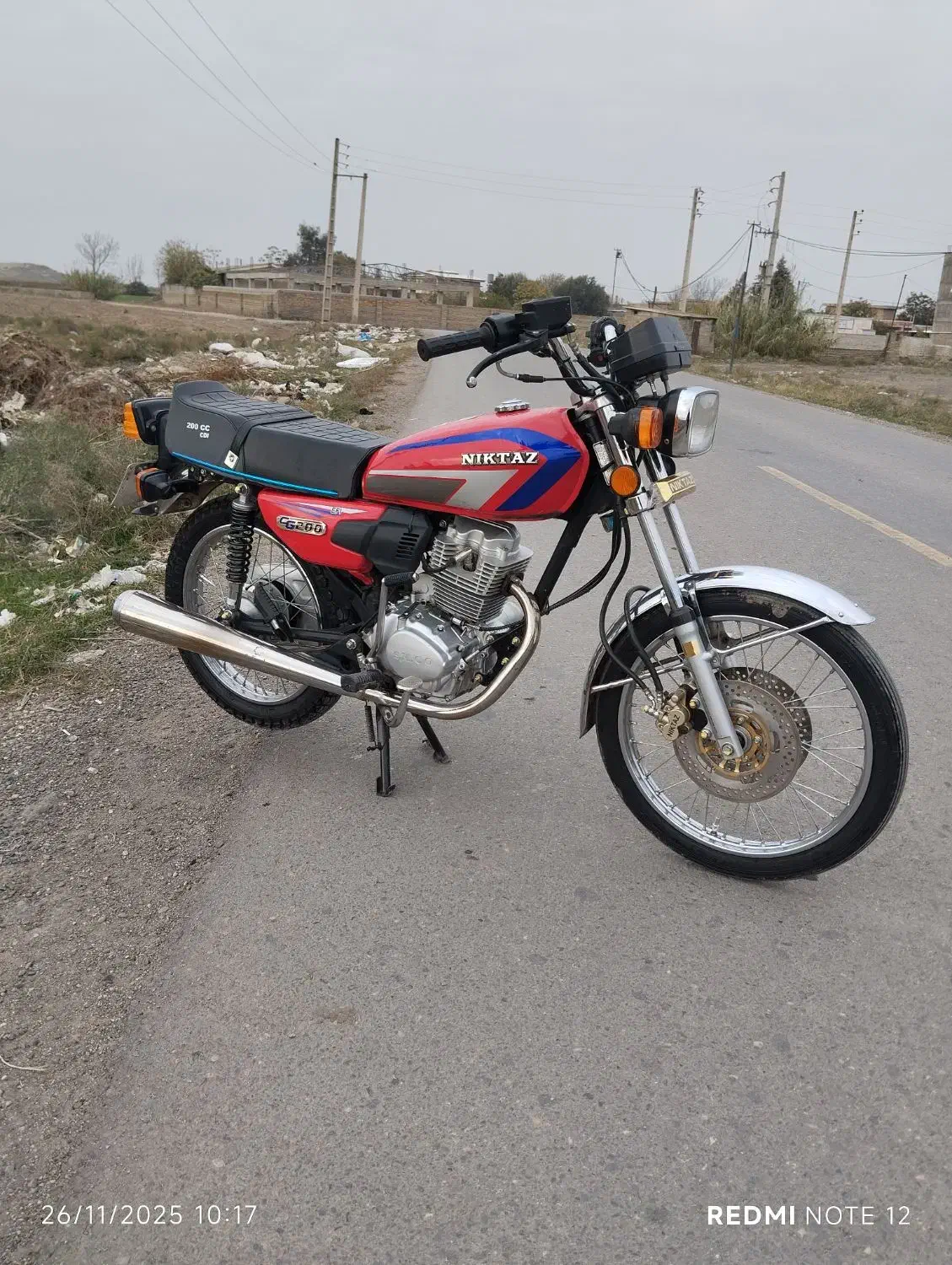 نیکتاز 200مدل 1402مدارک کامل سند آماده انتقال|موتورسیکلت|گنبد کاووس, |دیوار