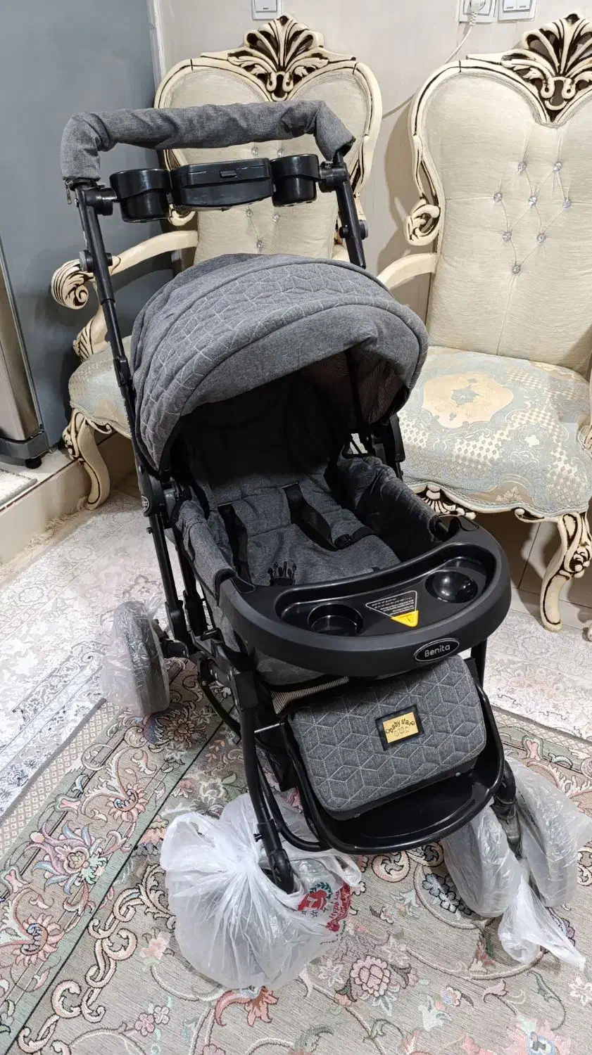 کالسکه مسافرتی در حد نو،دسته قابل تنظیم|کالسکه و لوازم جانبی|فردوسیه, |دیوار