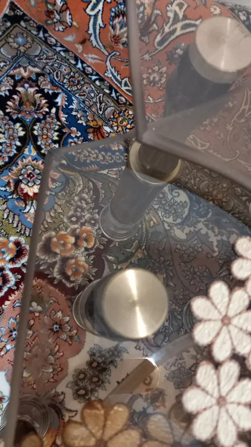 میز عسلی شیشه ای سه تایی در حد نو|مبلمان خانگی و میز عسلی|تهران, چیتگر شمالی|دیوار