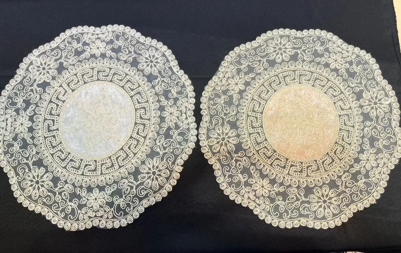 رومیزی عسلی زیربشقابی دانتل ترک تک و عمده|پرده، رانر، رومیزی|تهران, بازار|دیوار