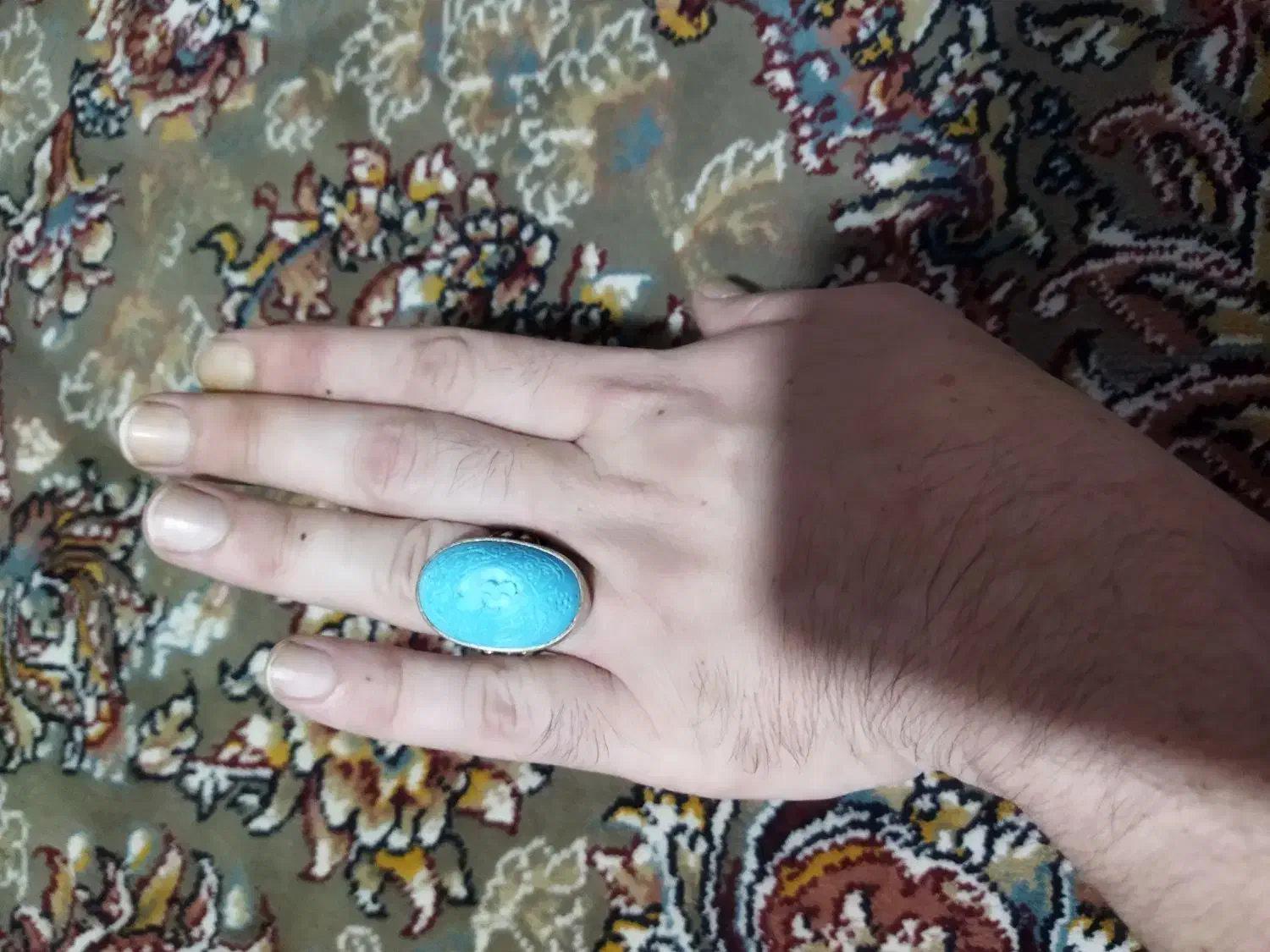 فیروزه نیشابور خطی(رَبَ لا تَذَرنی فرداً)|جواهرات|اسلام‌شهر, باغ فیض|دیوار