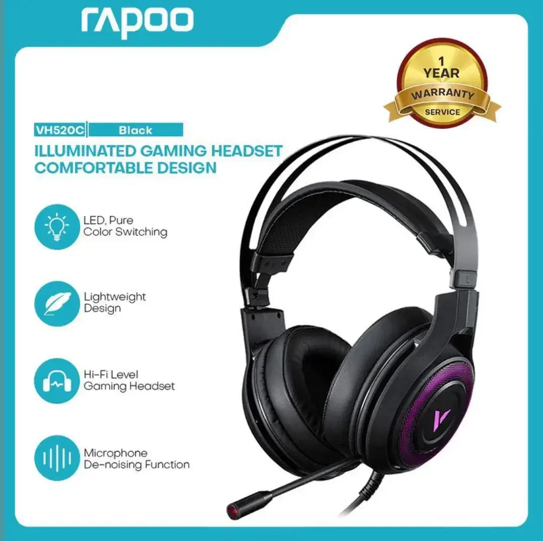 هدست گیمینگ رپو مدل VH520c|قطعات و لوازم جانبی رایانه|نیشابور, شهرک فرهنگیان|دیوار