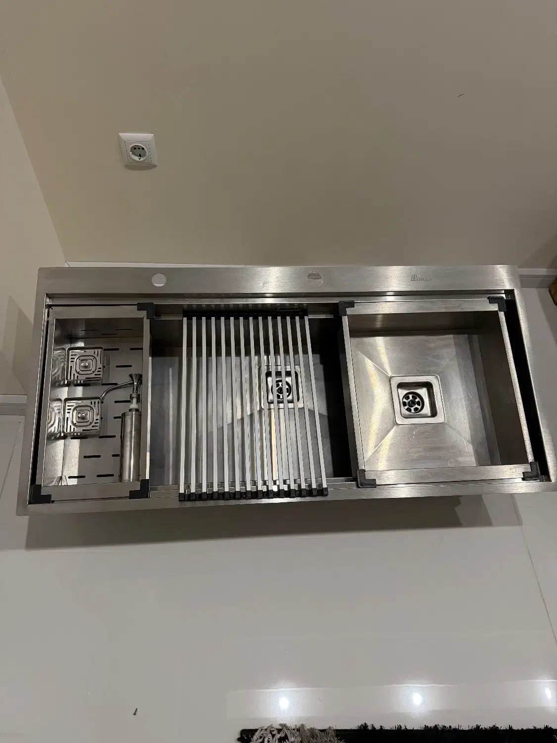 سینک ظرفشویی|آب‌چکان و نظم‌دهنده ظروف|کرج, باغستان|دیوار