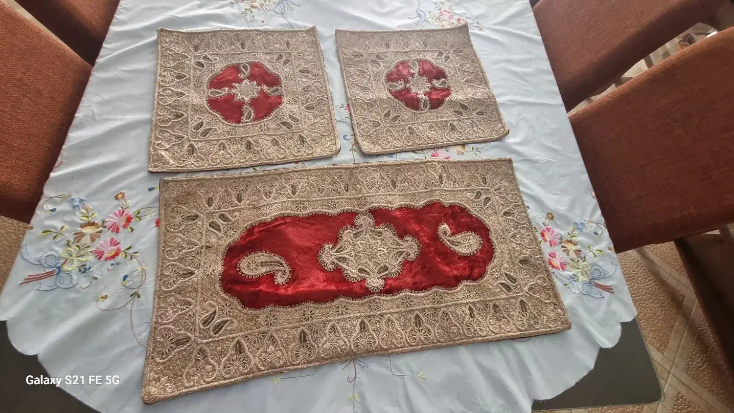 رومیزی سرمه دوزی  هندی|صنایع دستی و سایر لوازم تزئینی|لواسان, |دیوار