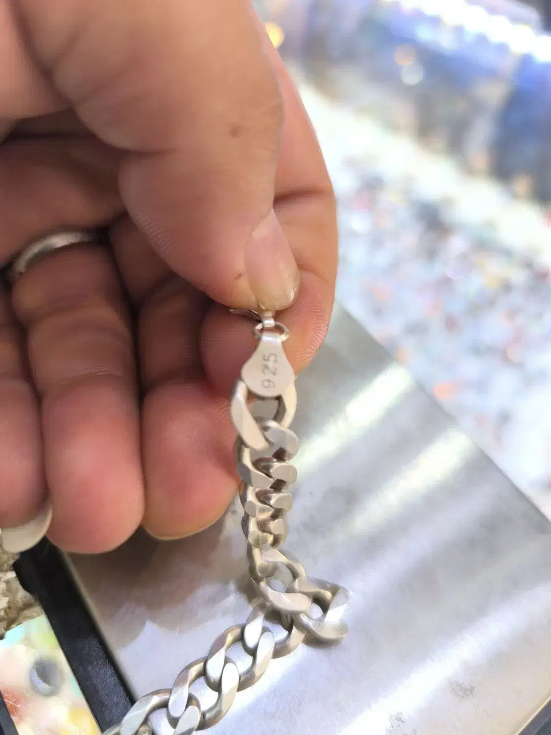 دستبند نقره کارتیر بلند|جواهرات|مشهد, حرم مطهر رضوی|دیوار