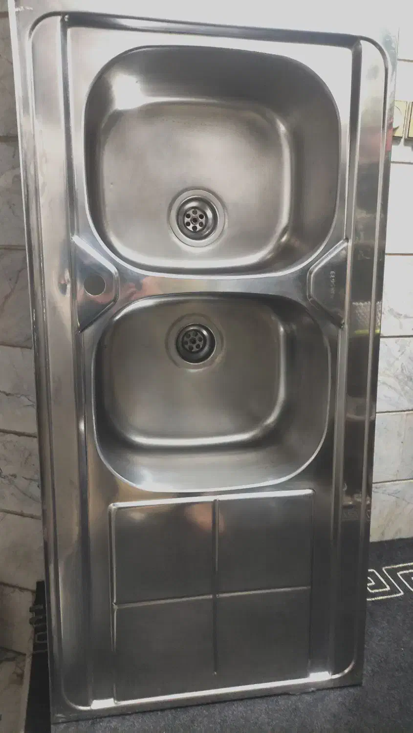 سینک دوقلو گود ایلیا استیل|مصالح و تجهیزات ساختمان|رشت, کوی فرهنگیان|دیوار