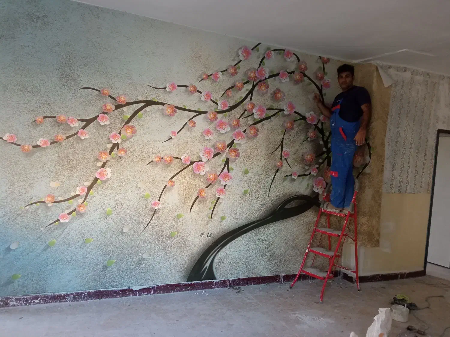 نصب و اجرای انواع کاغذ دیواری کفپوشو...|خدمات پیشه و مهارت|پردیس, فاز ۲|دیوار