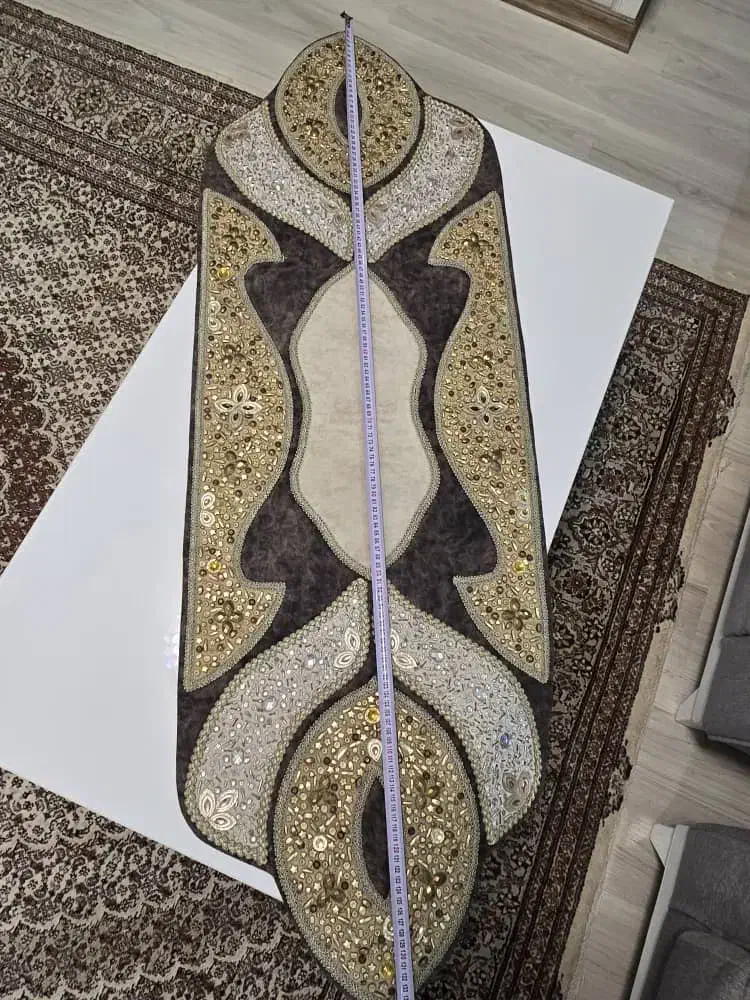 رومیزی مخمل سنگ دوزی|پرده، رانر، رومیزی|ارومیه, |دیوار