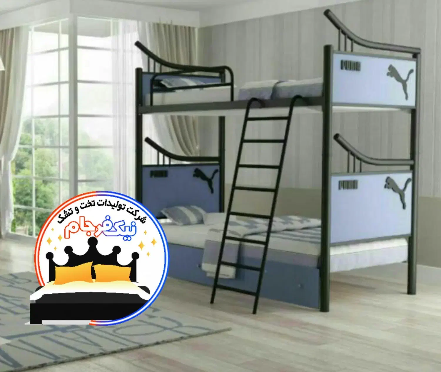 تخت خواب ۲دوطبقه نیک فرجام مدل پوما|تخت و سرویس خواب|مشهد, سپاد|دیوار