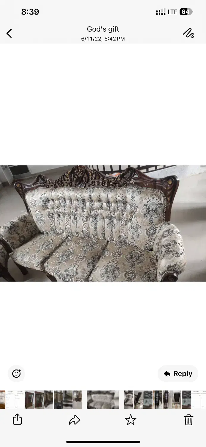 مبل سلطنتی و میز غذاخوری هشت نفر|مبلمان خانگی و میز عسلی|جوادآباد, |دیوار