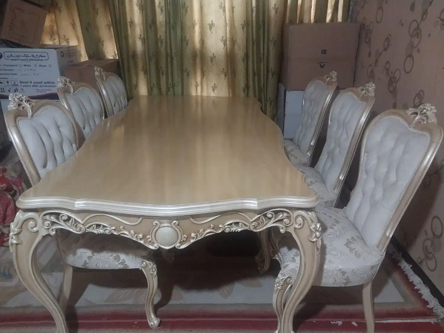 میز نهار خوری در حد نو‌ تمیز تمیز ۶ نفره|میز و صندلی غذاخوری|خرمشهر, |دیوار