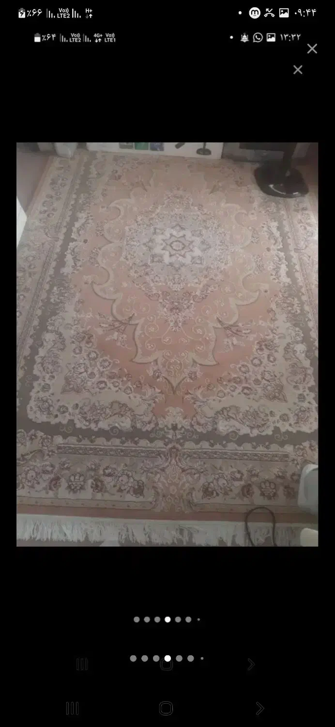 دوتخته فرش نخی ۶متری سالم بدون کوچکترین زدگی|فرش|صفادشت, |دیوار