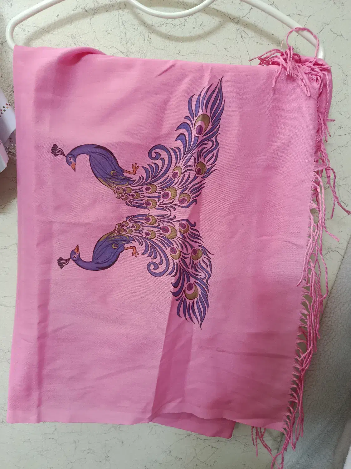 شال با طرح طاووس|لباس|شیراز, ارم|دیوار