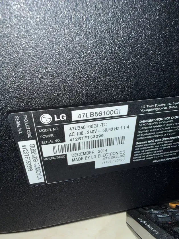 ال ای دی الجی 47 اینچ اصل کره|تلویزیون و پروژکتور|آشتیان, |دیوار