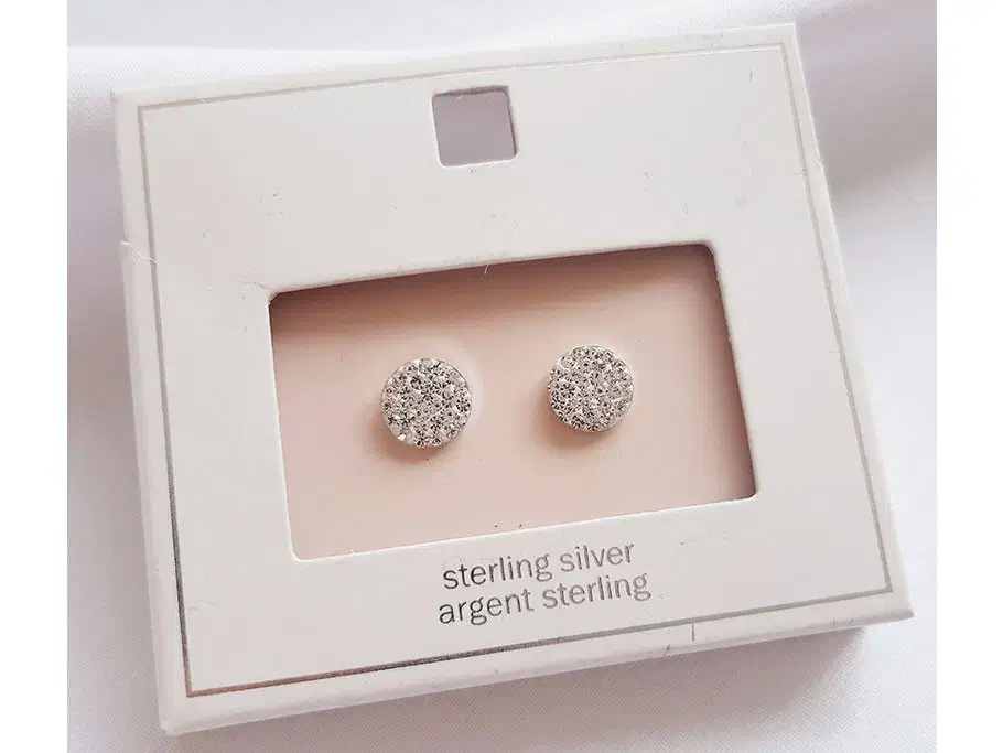 گوشواره نقره نگینی مدل سفید خیره کننده|بدلیجات|کرج, اصفهانیها|دیوار