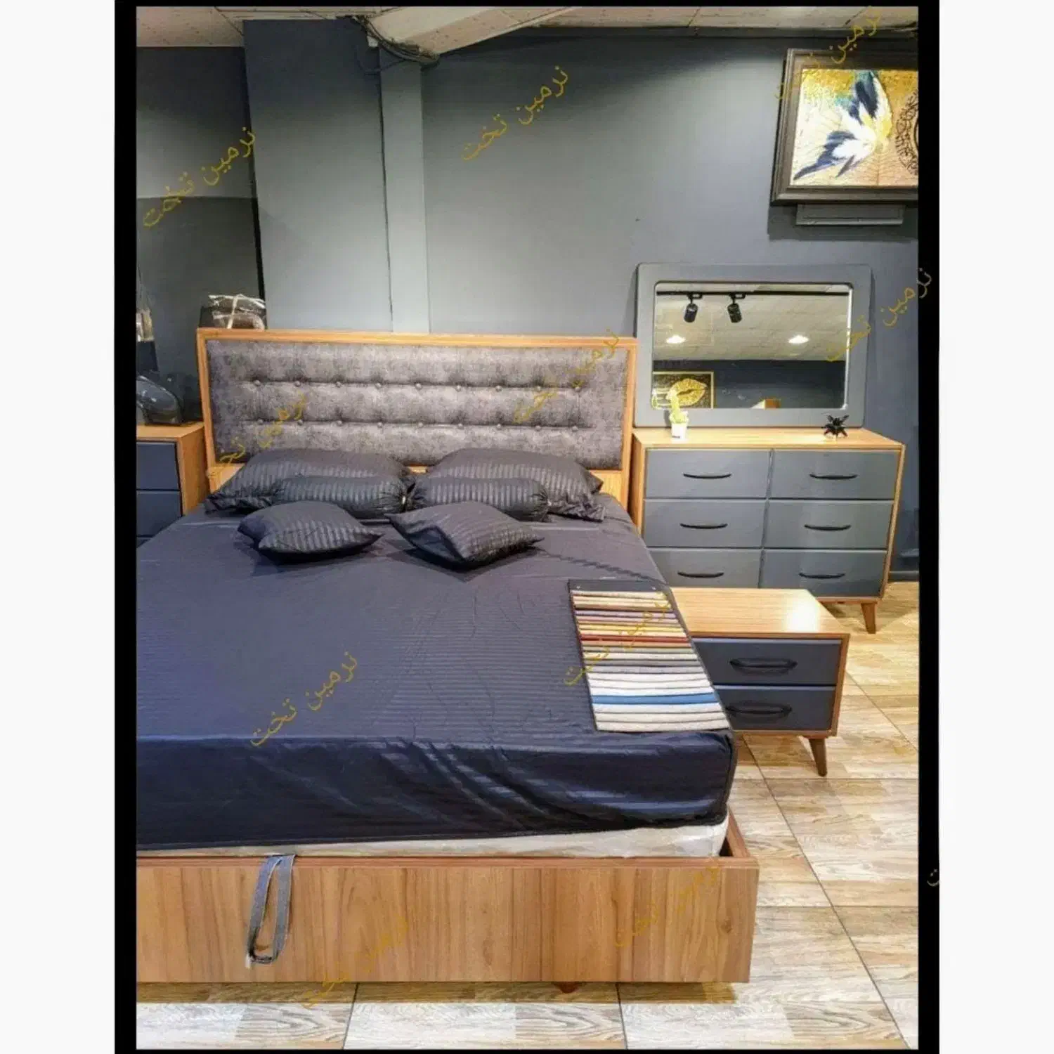 تخت خواب دونفره آمین ++از مینیمال تا کلاسیک|تخت و سرویس خواب|کرج, ساسانی (قلمستان)|دیوار