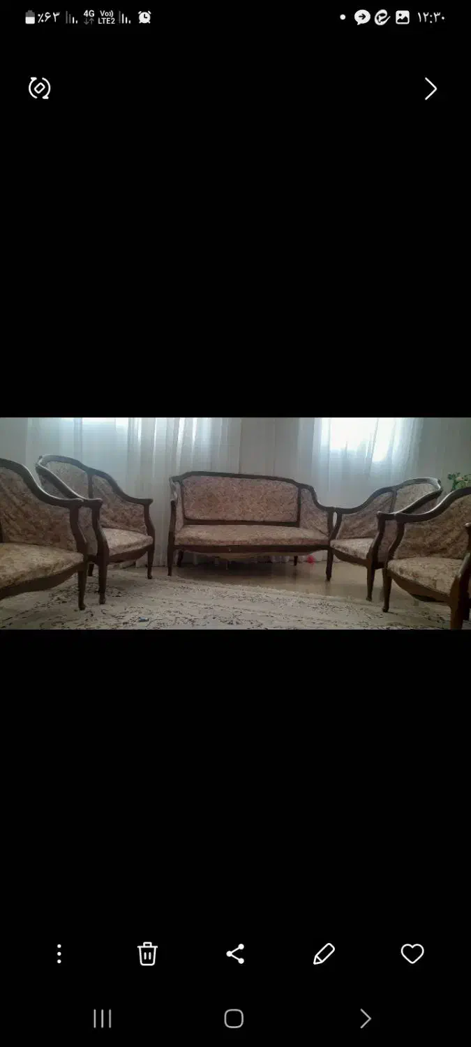 مبل  چوبی بسیار شیک  وسالم|مبلمان خانگی و میز عسلی|قائم‌شهر, |دیوار