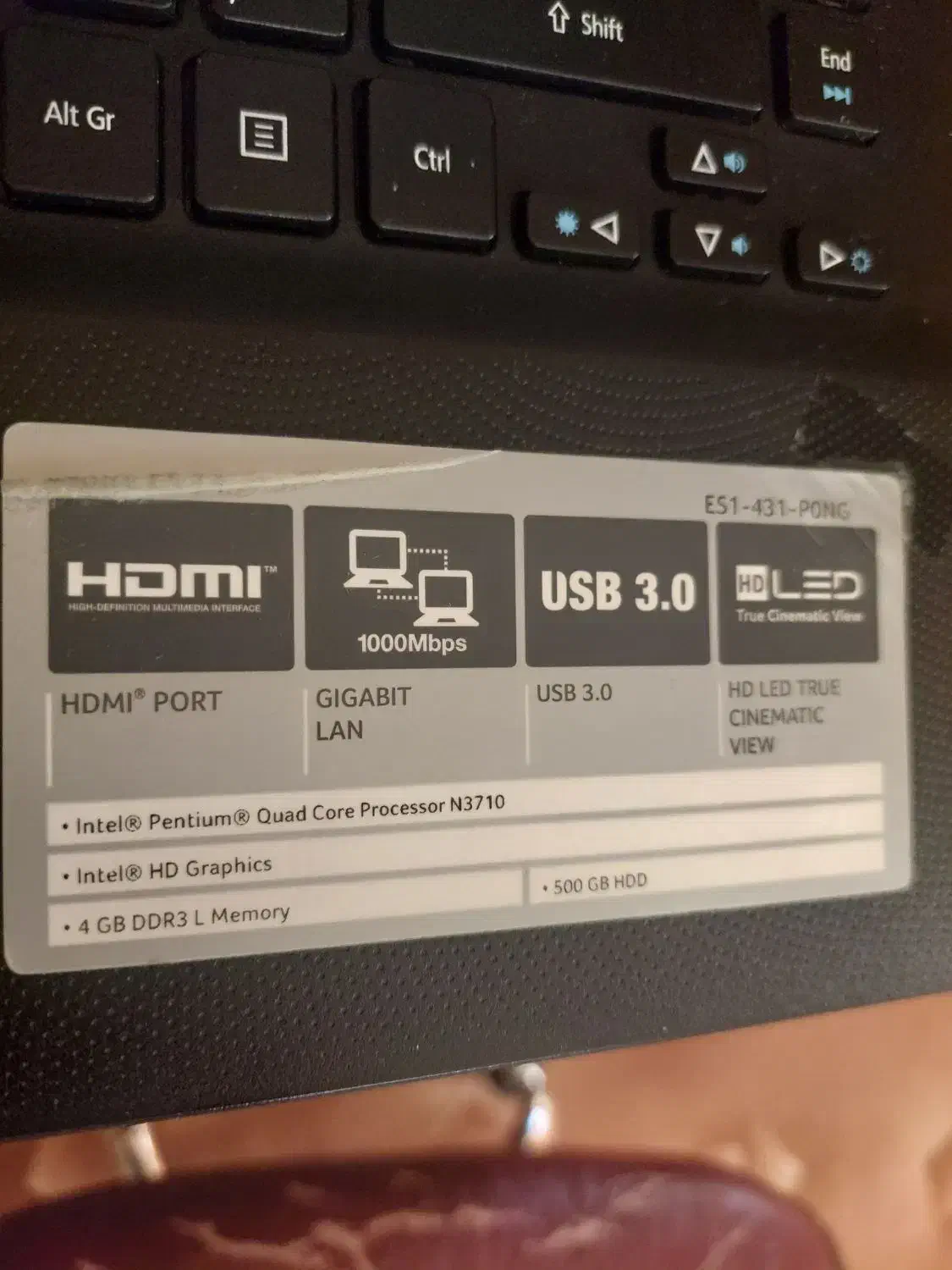 لپ تاپ ایسر es1 431|رایانه همراه|زنجان, |دیوار