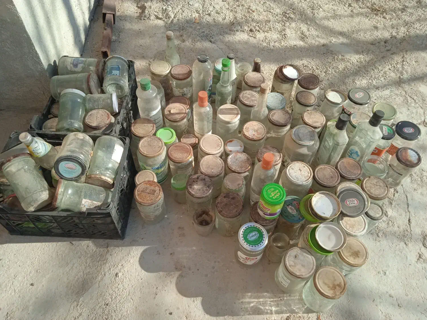 شیشه جا مربایی جا شربتی ورب گوجه|ظروف نگهدارنده، پلاستیکی، یکبارمصرف|یاسوج, |دیوار