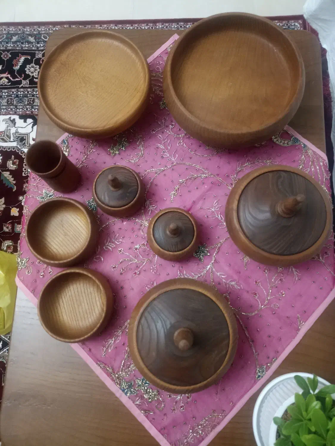 ست پذیرایی چوبی(سنجد و توت)|صنایع دستی و سایر لوازم تزئینی|زنجان, |دیوار