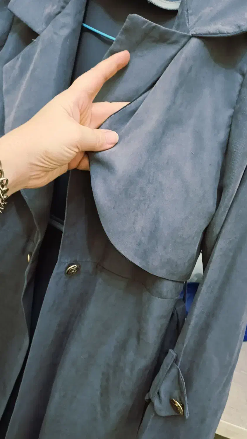 مانتو مجلسی مخمل طوسی مزوندوز سایز۴۰|لباس|ری, دیلمان|دیوار