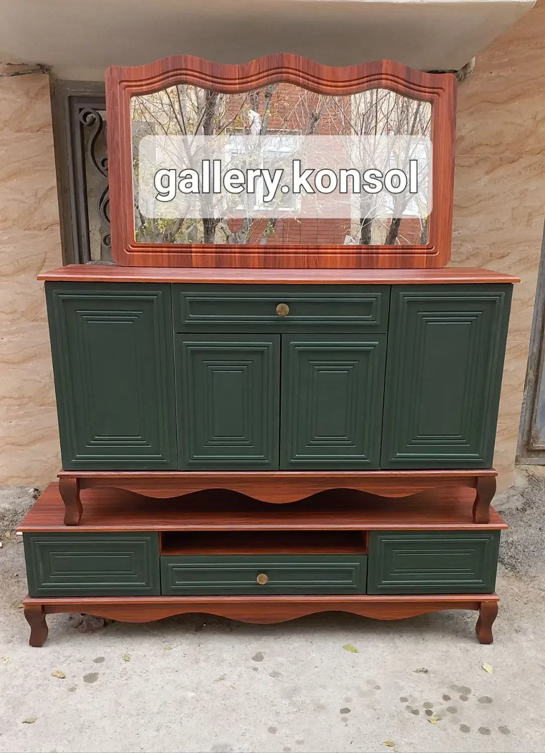 آینه و کنسول مینیمال|بوفه، ویترین، کنسول|تهران, بهداشت|دیوار