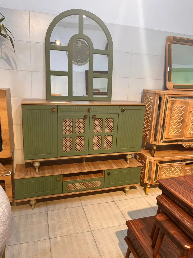 ست کنسول حصیری|بوفه، ویترین، کنسول|هشتگرد, شهرک راه آهن|دیوار