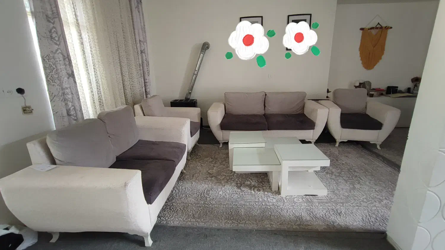 مبل ۷نفره|مبلمان خانگی و میز عسلی|شبستر, |دیوار