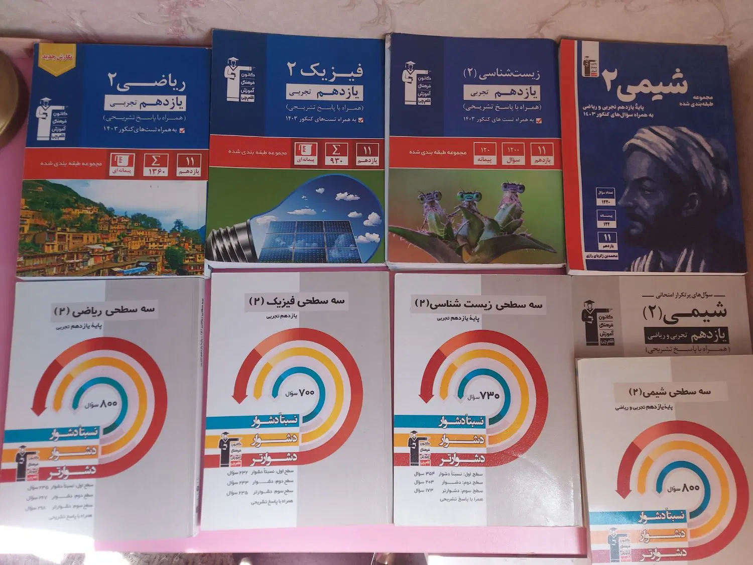مجموعه کتاب های قلمچی یازدهم ( آبی + سه سطحی )|کتاب و مجله آموزشی|تهران, ابوذر|دیوار