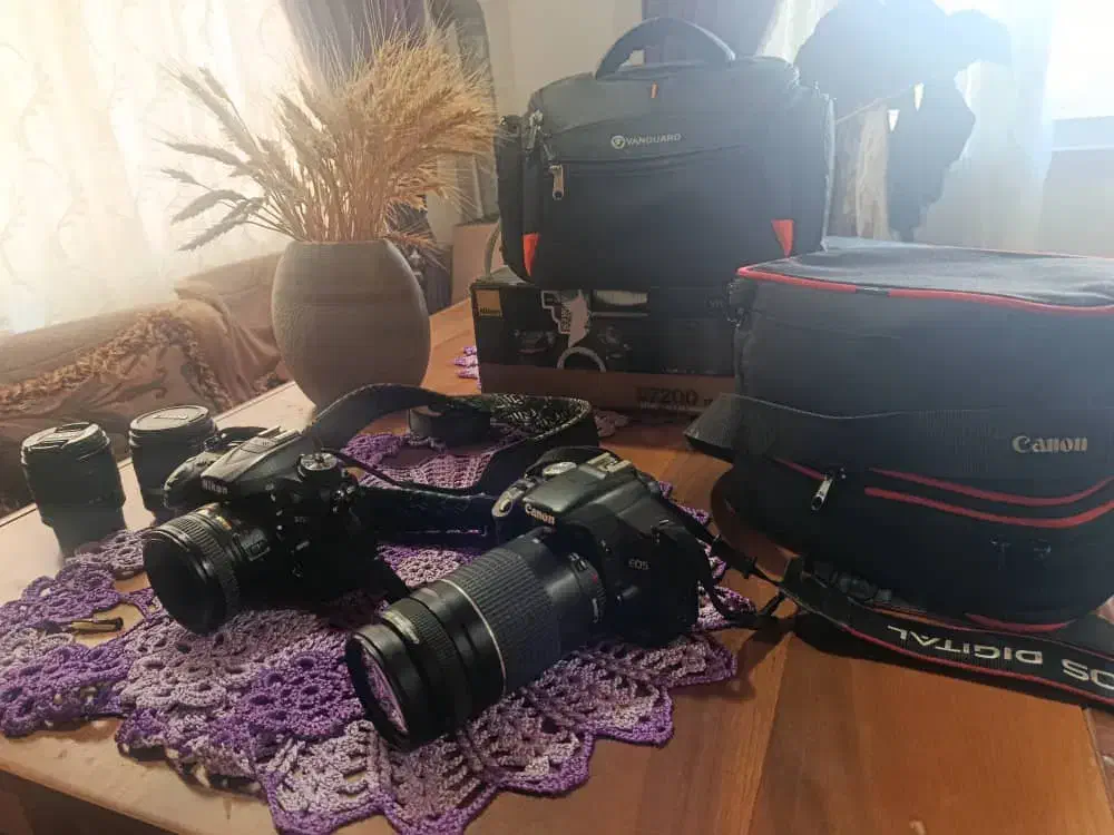 فروش دوربین Nikon D7200 1.8Fx و Cannon 500D|دوربین عکاسی و فیلم‌برداری|بندر انزلی, کلیور|دیوار