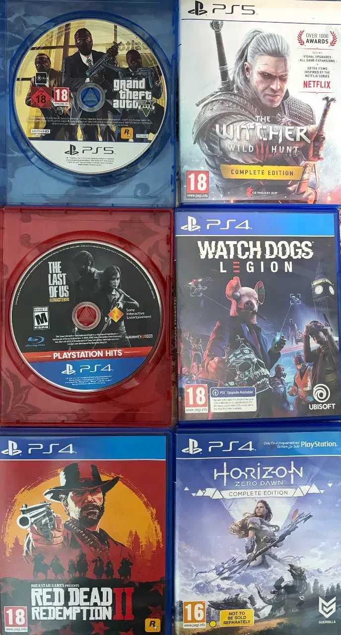 دیسک بازی ps4 ps5 last of us gta witcher|کنسول، بازی ویدئویی و آنلاین|آمل, |دیوار