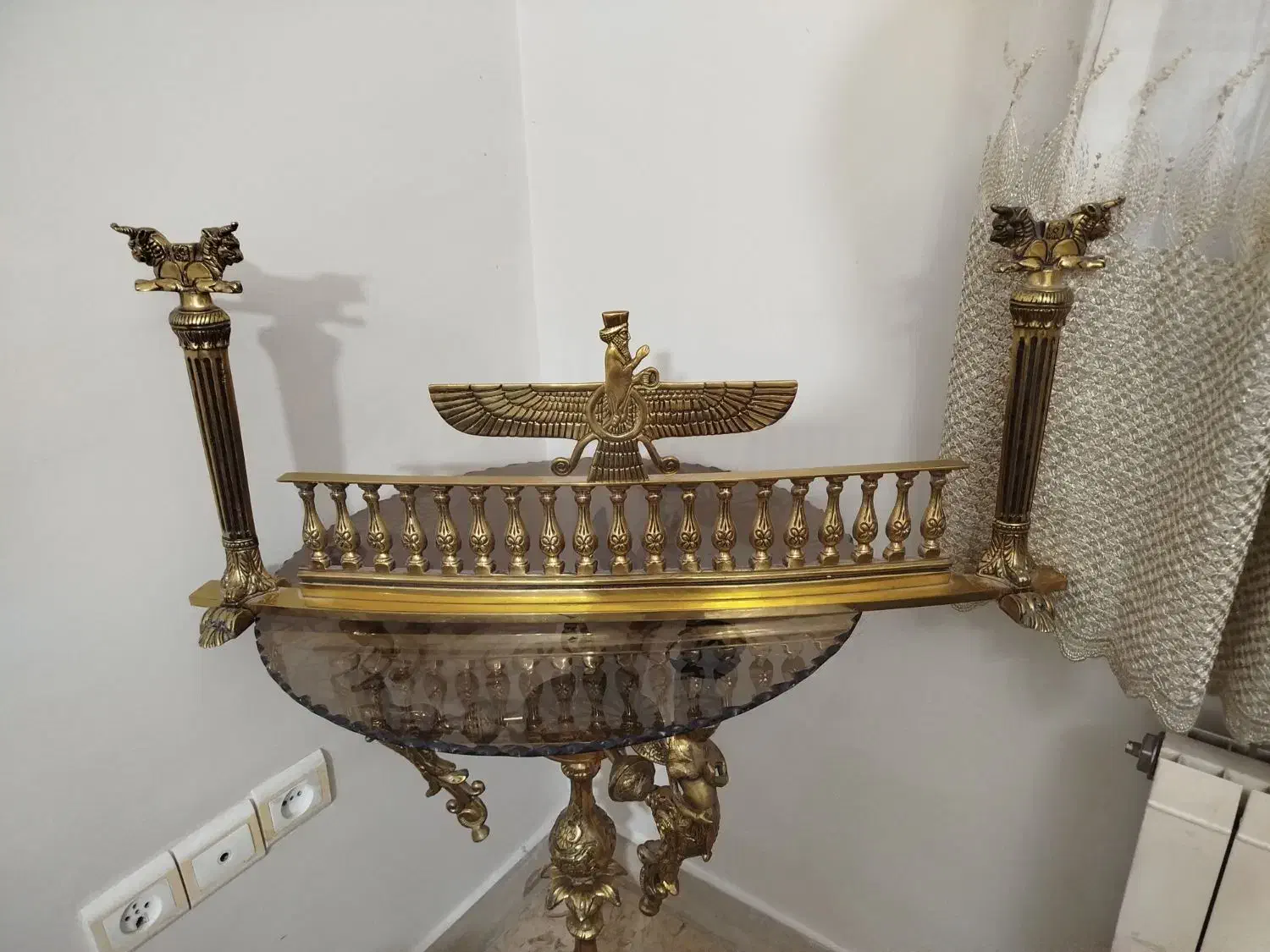 گارد شومینه برنزی|بخاری، هیتر، شومینه|تهران, علم و صنعت|دیوار