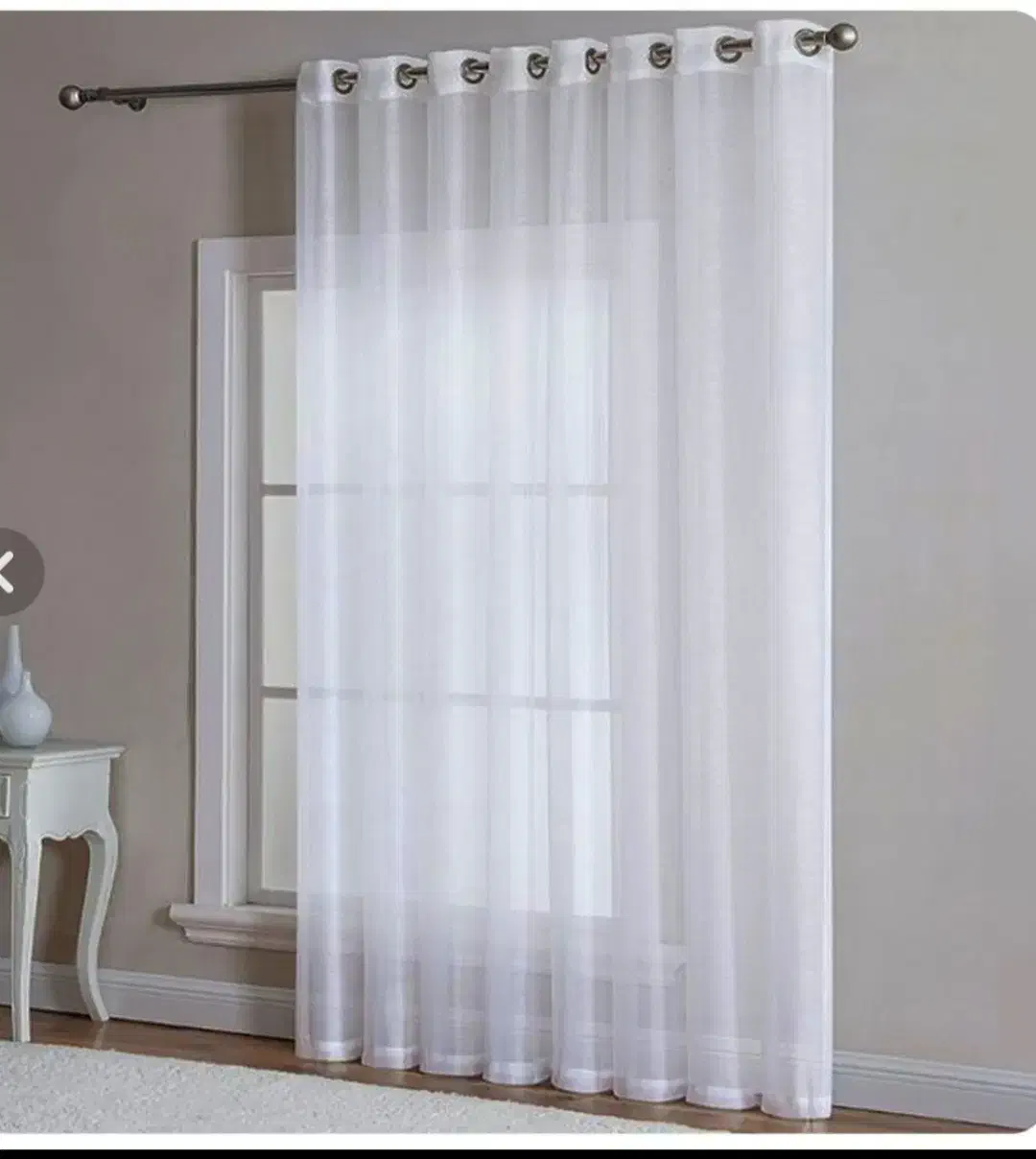 پرده آماده حریر سفید در ایران پرده|پرده، رانر، رومیزی|خمینیشهر, |دیوار